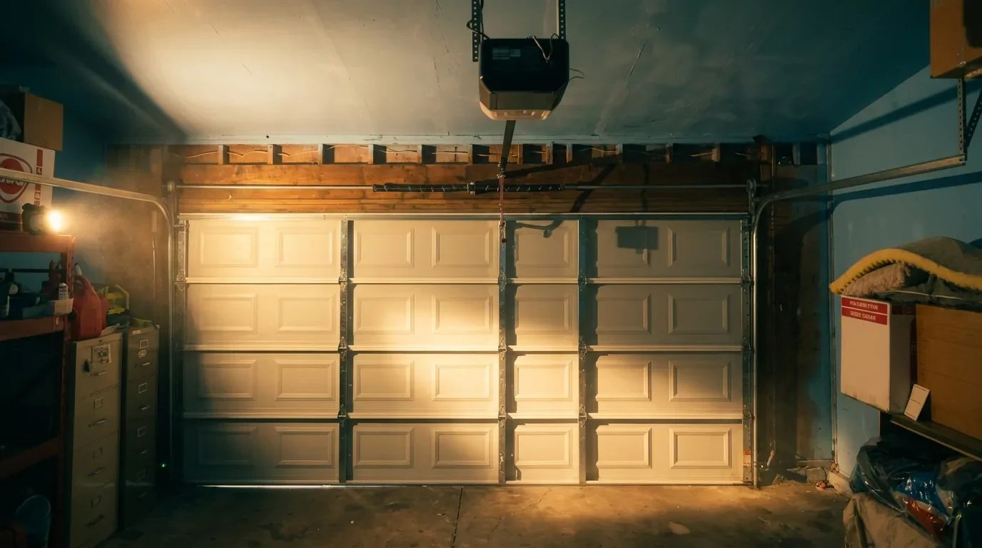 The Door Came Off the Track. Please Do Not Force It Back.